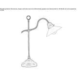 Brass table lamp Nerac
