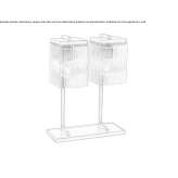 Table lamp in brass and glass Lapwai