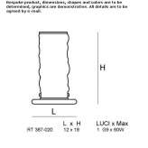 Murano glass table lamp Moyaux