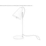 Regulowana mosiężna lampa stołowa Raquira