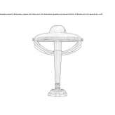 Brass table lamp Nerac