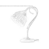 Ceramic bedside lamp with a fixed arm Nohanent