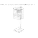 Lampa stołowa z mosiądzu i szkła Lapwai