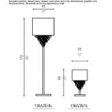 Lampa stołowa z kryształkami Vilani