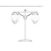 Brass table lamp Nerac