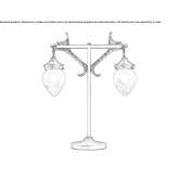 Ręcznie robiona mosiężna lampa stołowa Combloux
