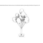 Table lamp made of glass and steel Peiting