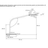 Regulowana drewniana lampa biurkowa LED Spelle