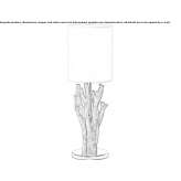 Wooden table lamp Znin