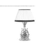 Shaded, gold-plated table lamp with crystal and shade Yvoir