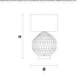 Handmade incandescent table lamp made of Murano glass Vinerea