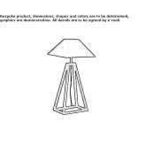 Steel table lamp Acambaro