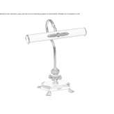 Lampa stołowa pokryta satynowym złotem z kryształem Maloy