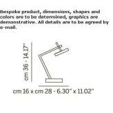 Metal LED table lamp Caniezza