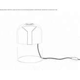 Glass table lamp Ahome