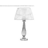 Gold-plated table lamp with crystal and organza shade Celadna