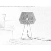 LED table lamp handmade from string Ocongate