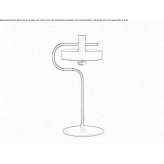 Metalowa lampa stołowa ze stałym ramieniem Colonna