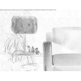 Metal table lamp with a fixed arm Saggart