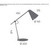 Adjustable metal table lamp Aimores