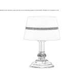 Lampa stołowa z antycznego mosiądzu i alabastrem Teopisca