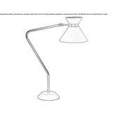 Metal table lamp with a fixed arm Kwidzyn