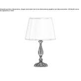 Lampa stołowa z wykończeniem w kolorze francuskiego złota z plisowanym jedwabnym abażurem Beulah