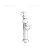 Glass LED table lamp Inglis
