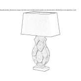 Wooden table lamp Znin