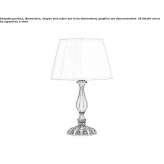 Antique table lamp with a white and gold shade Beulah
