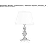 Lampa stołowa French Gold z plisowanym jedwabnym abażurem Gromo