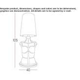 Pośrednia lampa stołowa pokryta skórą Seaton