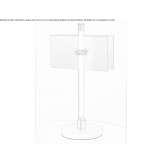 Glass LED table lamp with marble base Jegun