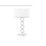 Metal table lamp with a linen shade Suceveni