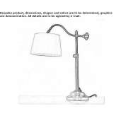 Brass bedside lamp Benld