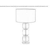 Glass table lamp Sangaree