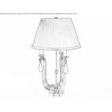 Handmade iron table lamp with crystals Bahnea