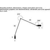 Adjustable LED table lamp with metal arm and swing arm Hershey