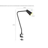 Adjustable metal LED desk lamp Santorso