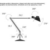 Aluminum LED desk lamp with a swinging arm Polkton