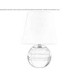 Table lamp with a crystal base and a linen lampshade Berga