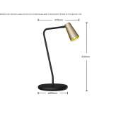 Adjustable metal LED table lamp Santorso