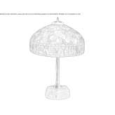 Tiffany style glass table lamp with metal base Malabar