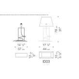 Iron table lamp Ainring