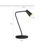 Adjustable metal LED table lamp Santorso