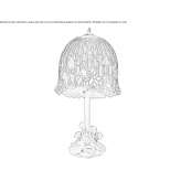 Lampka nocna ze szkła w stylu Tiffany'ego z podstawą z kutego żelaza Balmedie