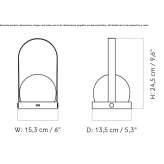 LED table lamp with USB charging and dimmer Steina