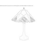 Szklana lampa stołowa z metalową podstawą Cleburne