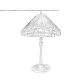 Lampa stołowa ze szkła w stylu Tiffany'ego z metalową podstawą Vegesack