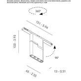 Oświetlenie szynowe LED z anodyzowanego aluminium Vrable